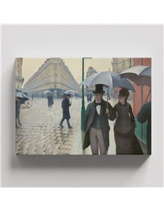 Cuadro Paris Street in Rainy W. - Caillebotte 66x50cm Canvas