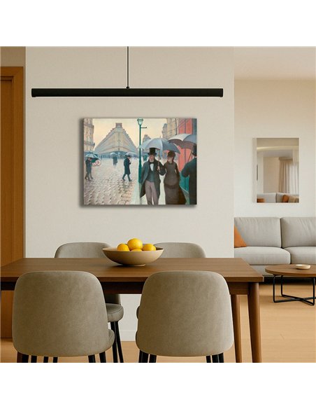 Cuadro Paris Street in Rainy W. - Caillebotte 66x50cm Canvas