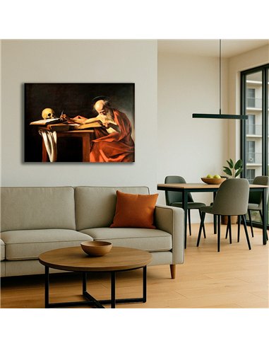 Cuadro Saint Jerome Writing - Caravaggio 69x50cm Canvas