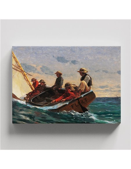Cuadro Breezing Up (A Fair Wind) - Winslow H. 76x50cm Canvas