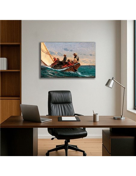 Cuadro Breezing Up (A Fair Wind) - Winslow H. 76x50cm Canvas