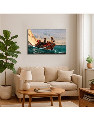 Cuadro Breezing Up (A Fair Wind) - Winslow H. 76x50cm Canvas