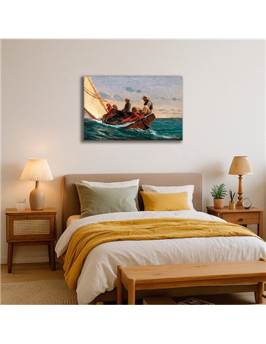 Cuadro Breezing Up (A Fair Wind) - Winslow H. 76x50cm Canvas