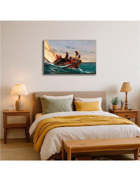 Cuadro Breezing Up (A Fair Wind) - Winslow H. 76x50cm Canvas