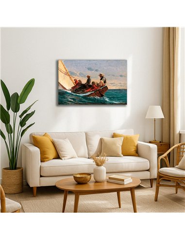 Cuadro Breezing Up (A Fair Wind) - Winslow H. 76x50cm Canvas