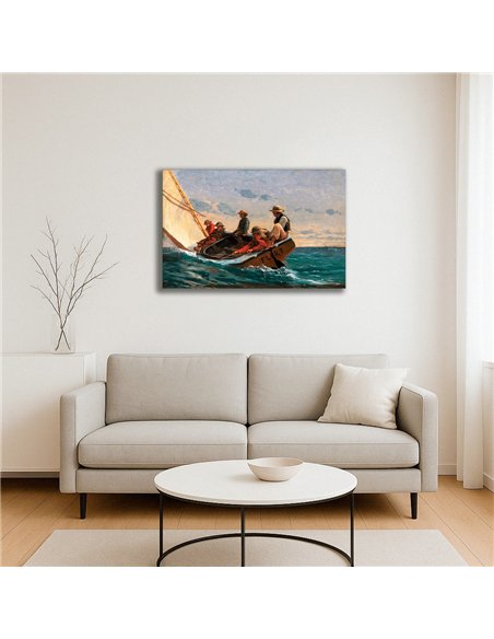 Cuadro Breezing Up (A Fair Wind) - Winslow H. 76x50cm Canvas