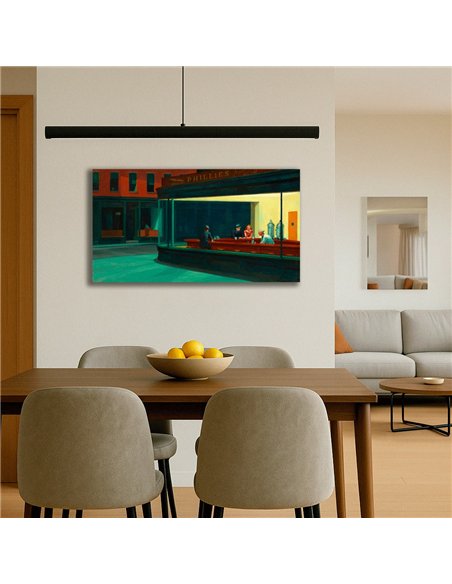 Cuadro Nighthawks - Edward Hopper 91x50cm Canvas