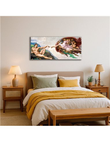 Cuadro The Creation Of Adam - Michelangelo 112x50cm Canvas