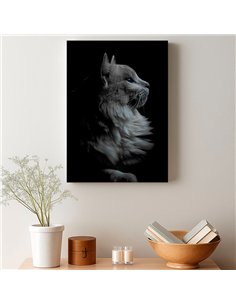 Cuadro gato perfil elegante de 50x35cm lienzografía - canvas 2