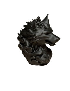 Lobo escultura en impresión 3D