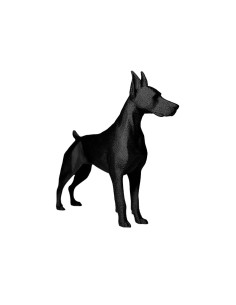 Doberman escultura en impresión 3D