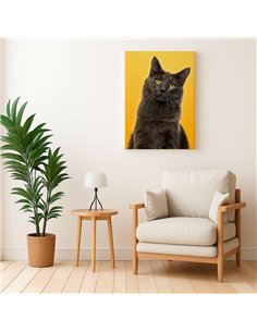 Cuadro gato estilo moderno 50x35cm lienzografía - canvas 2