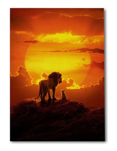 Cuadro legado de león 50x35cm lienzografía - canvas