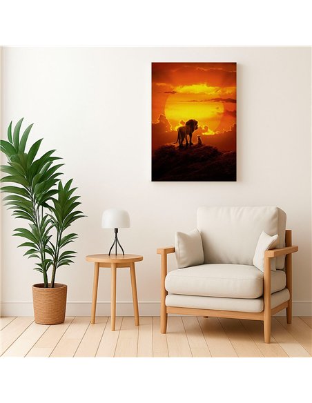 Cuadro legado de león 50x35cm lienzografía - canvas