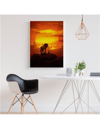 Cuadro legado de león 50x35cm lienzografía - canvas