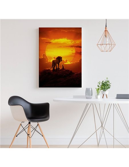 Cuadro legado de león 50x35cm lienzografía - canvas