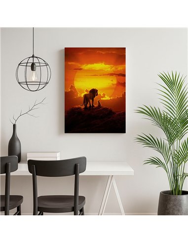 Cuadro legado de león 50x35cm lienzografía - canvas
