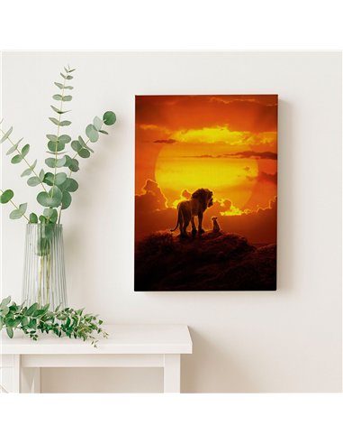 Cuadro legado de león 50x35cm lienzografía - canvas