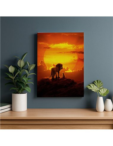 Cuadro legado de león 50x35cm lienzografía - canvas