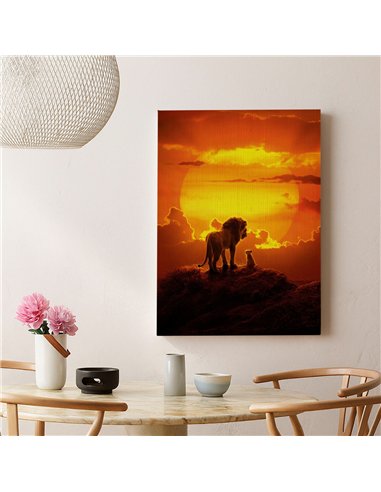 Cuadro legado de león 50x35cm lienzografía - canvas