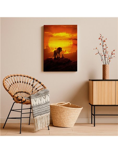 Cuadro legado de león 50x35cm lienzografía - canvas