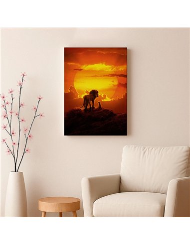 Cuadro legado de león 50x35cm lienzografía - canvas