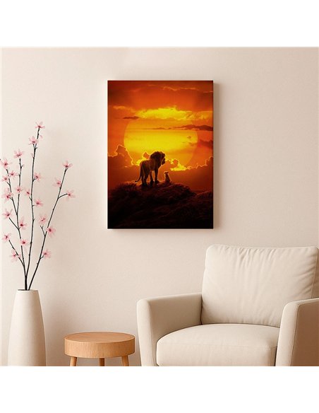 Cuadro legado de león 50x35cm lienzografía - canvas