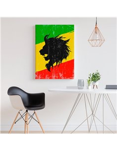 Cuadro león rasta 35x50cm lienzografía en canvas 2