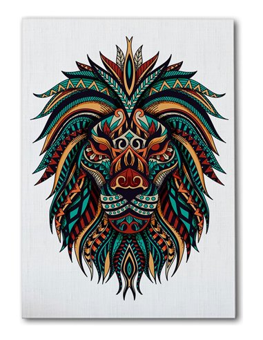Cuadro místico león 35x50cm lienzografía canvas