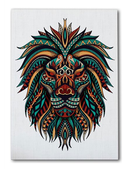 Cuadro místico león 35x50cm lienzografía canvas