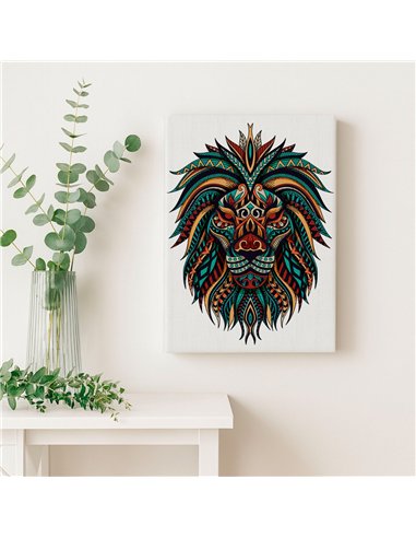 Cuadro místico león 35x50cm lienzografía canvas