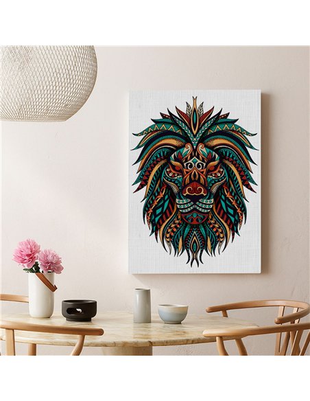 Cuadro místico león 35x50cm lienzografía canvas