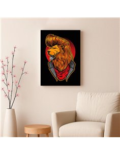 Cuadro león rock 35x50cm lienzografía en canvas 2