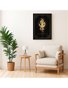 Cuadro Tauro 35x50cm lienzografía canvas dorado mágico 2