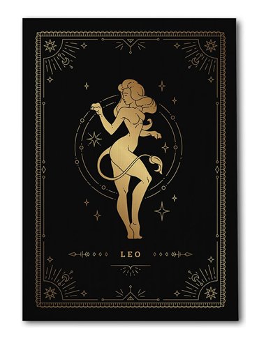 Cuadro Leo 35x50cm lienzografía canvas dorado mágico