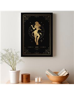 Cuadro Leo 35x50cm lienzografía canvas dorado mágico 2