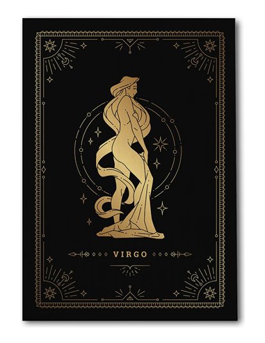 Cuadro Virgo 35x50cm lienzografía canvas dorado mágico