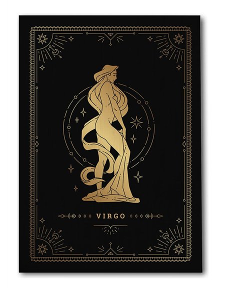 Cuadro Virgo 35x50cm lienzografía canvas dorado mágico