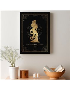 Cuadro Virgo 35x50cm lienzografía canvas dorado mágico 2