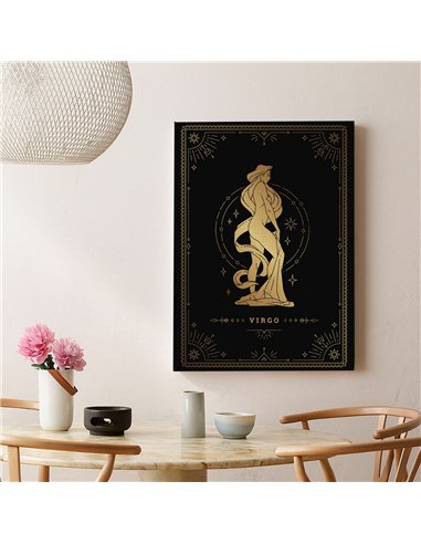 Cuadro Virgo 35x50cm lienzografía canvas dorado mágico