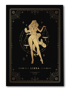 Cuadro Libra 35x50cm lienzografía canvas dorado mágico