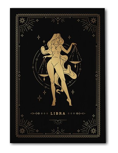 Cuadro Libra 35x50cm lienzografía canvas dorado mágico