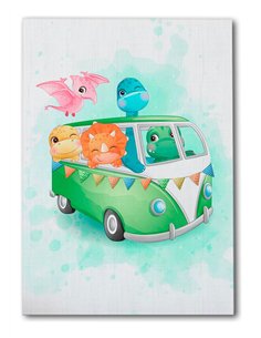 Cuadro infantil Dinosaurios 35x50cm canvas lienzografía 