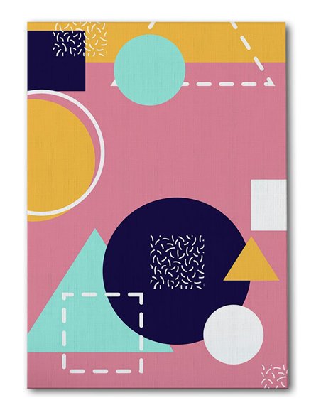 Cuadro Abstracto Geométrico 35x50cm Lienzografía Diseño 0224de OSGESTUDIO