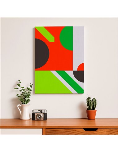 Cuadro Abstracto Geométrico 35x50cm Lienzografía Diseño 0226