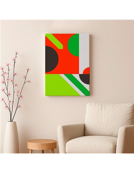 Cuadro Abstracto Geométrico 35x50cm Lienzografía Diseño 0226