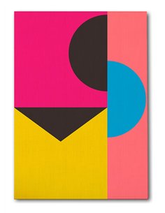 Cuadro Abstracto Geométrico 35x50cm Lienzografía Diseño 0227