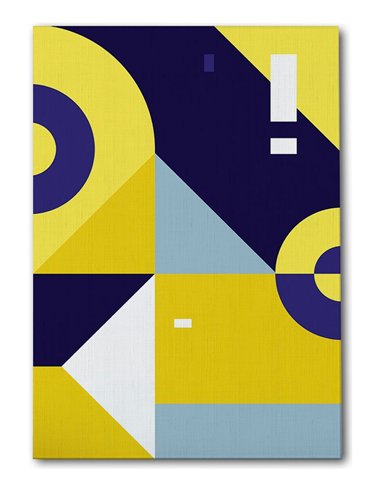 Cuadro Abstracto Geométrico 35x50cm Lienzografía Diseño 0228