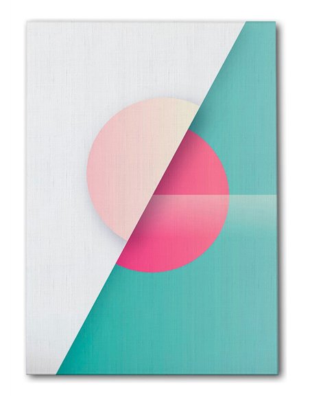 Cuadro Abstracto Geométrico 35x50cm Lienzografía Diseño 0229