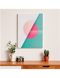 Cuadro Abstracto Geométrico 35x50cm Lienzografía Diseño 0229 2